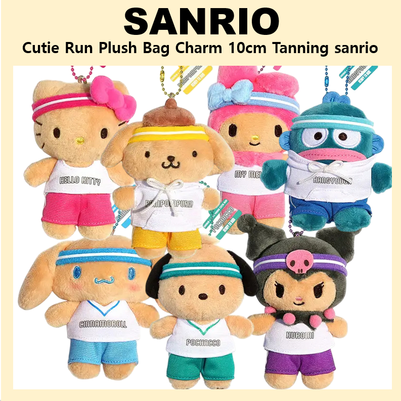 [Sanrio] Túi sang trọng Cutie Run Charm 10cm Sanrio Olive Young Exclusive kitty pompompurin pochacco Hangodon thuộc da sanrio