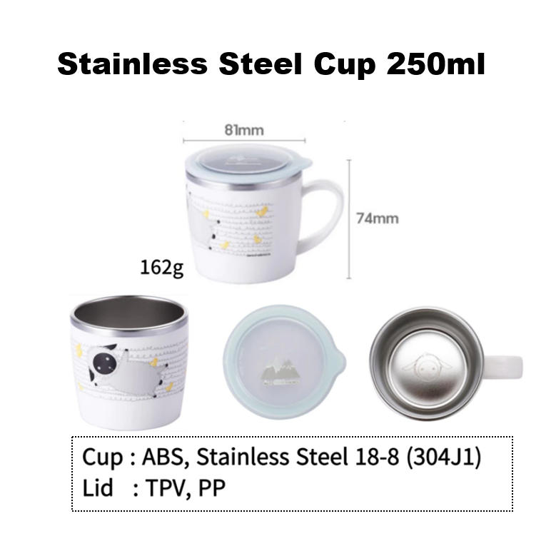 [STENLOCK] Bộ sưu tập bát và cốc bằng thép không gỉ Alps Farm Friends Hàn Quốc 304