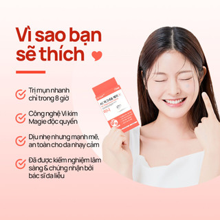 [Snow2plus CHÍNH THỨC] Miếng dán AC Magiê (Mini 15 miếng vá) / Loại bỏ mụn nhanh chóng / Da phục hồi 8 giờ / Miếng dán kim / Miếng dán lúm đồng tiền