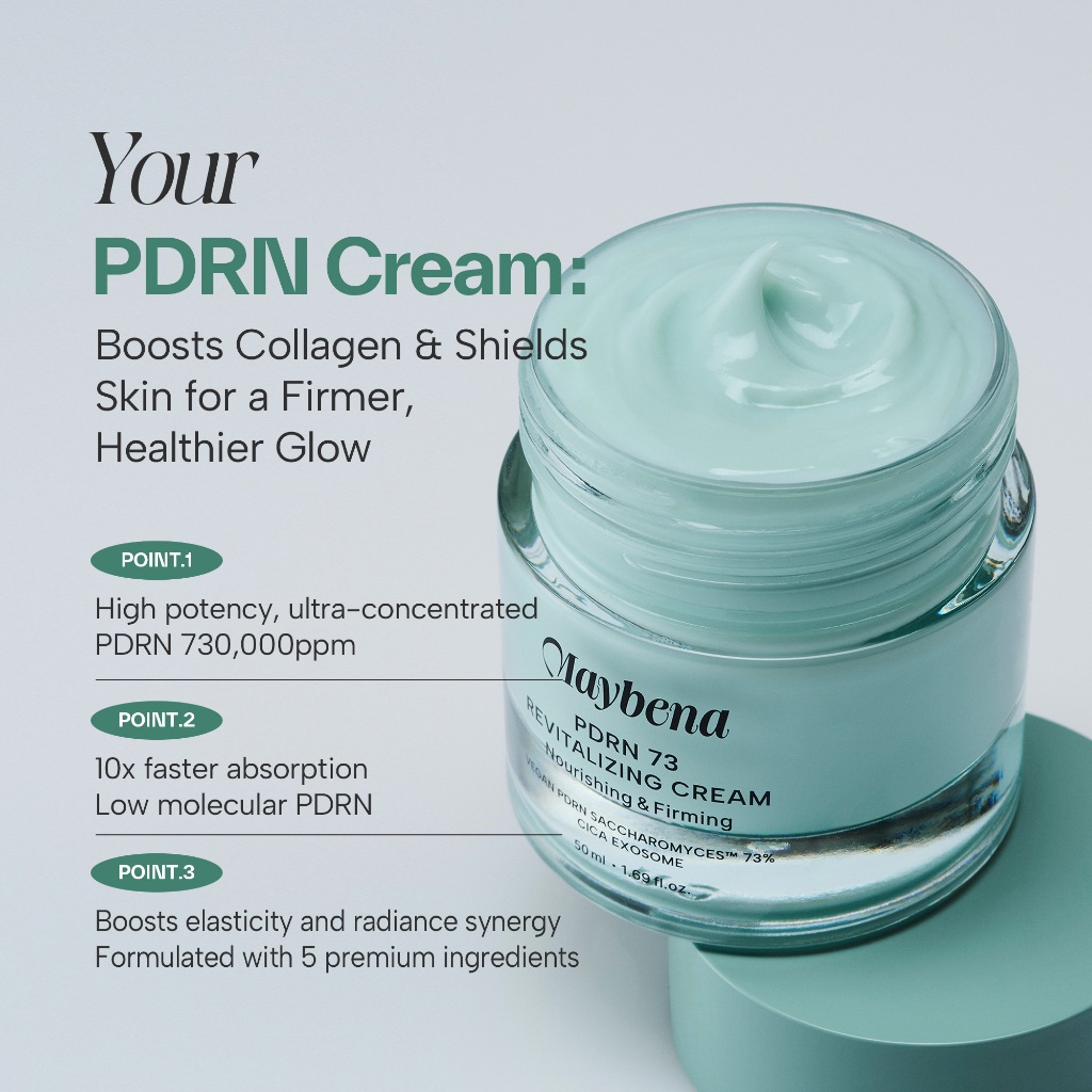 [Maybena] Bộ kem PDRN Ampoule +, Vegan PDRN Complex 730.000ppm (Chống nhăn, đàn hồi, rạng rỡ)