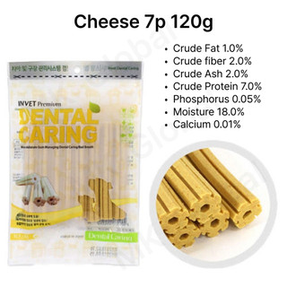 [INVET] Bánh thưởng chăm sóc răng cho chó 7 thanh 120g Loại cứng | Giúp loại bỏ mảng bám & cao răng