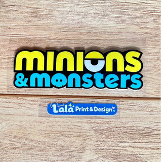Tem Decal UV DTF chữ MINIONS & MONSTERS Dán Ly Nước | Dán vali | Dán Laptop | Dán Xe Máy | Dán xe ô tô chống nước