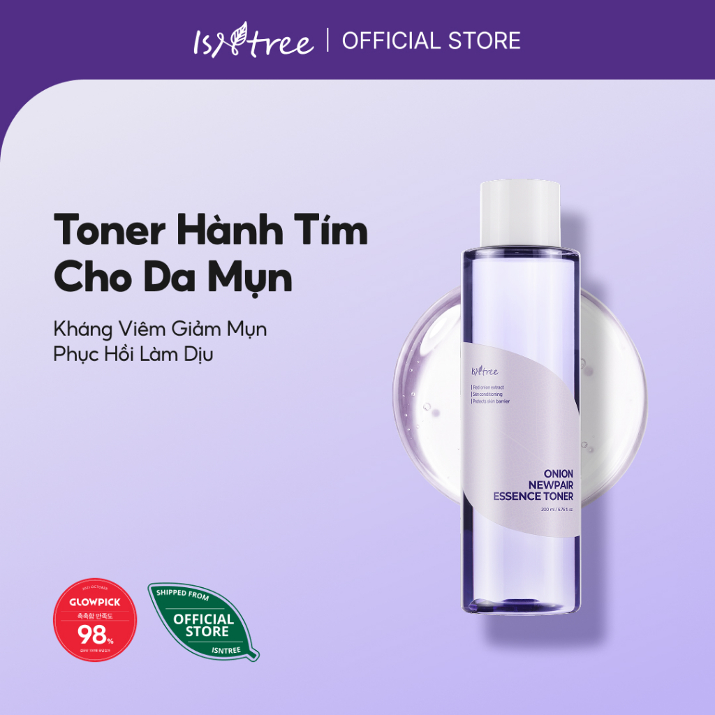 ISNTREE Toner Làm Dịu Da Hành Tím 200ml
