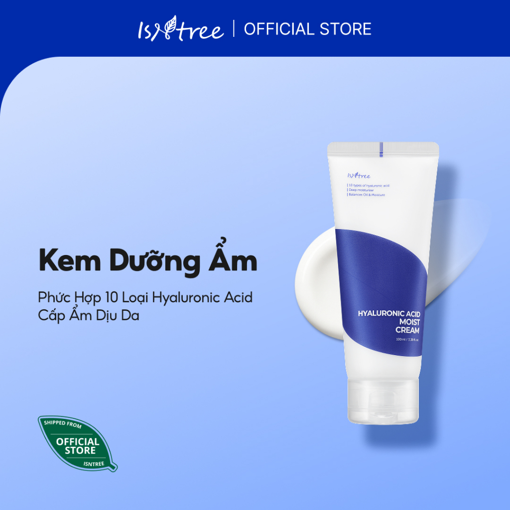 ISNTREE Kem Dưỡng Ẩm Chuyên Sâu Hyaluronic Acid Moist 100ml