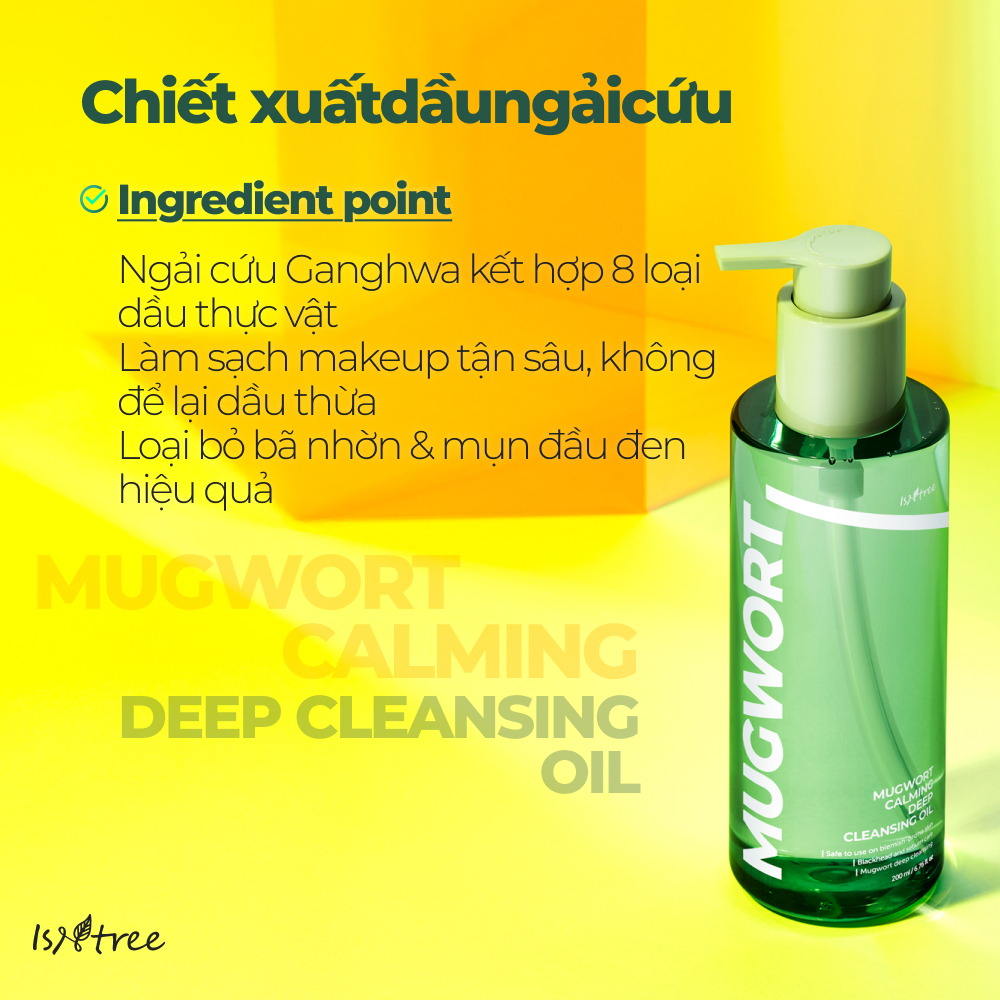 ISNTREE Dầu Tẩy Trang Ngải Cứu Làm Dịu Da 200ml