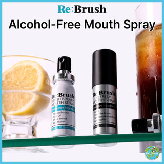 [Re:Brush] Xịt Thơm Miệng 15ml (Chanh Bạc Hà/Trà Xanh) | Xịt Khử Mùi Hôi Miệng, Chăm Sóc Răng Miệng, Tiện Lợi Mang Theo