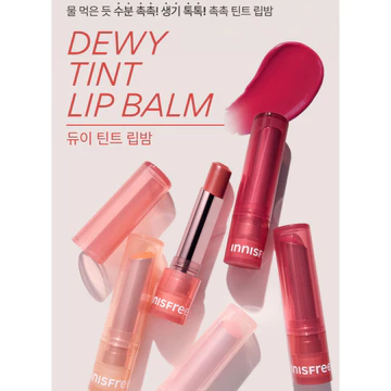 [INNISFREE] ✨Son dưỡng môi Dewy Tint✨ Bộ sưu tập – Tông màu MLBB tự nhiên, kết cấu dưỡng ẩm, tỏa sáng nhẹ