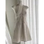 ✨ DESTINY DRESS – Đầm Cổ Yếm Cổ V Dáng Xòe Thanh Lịch Chất Bố Tweed Cao Cấp