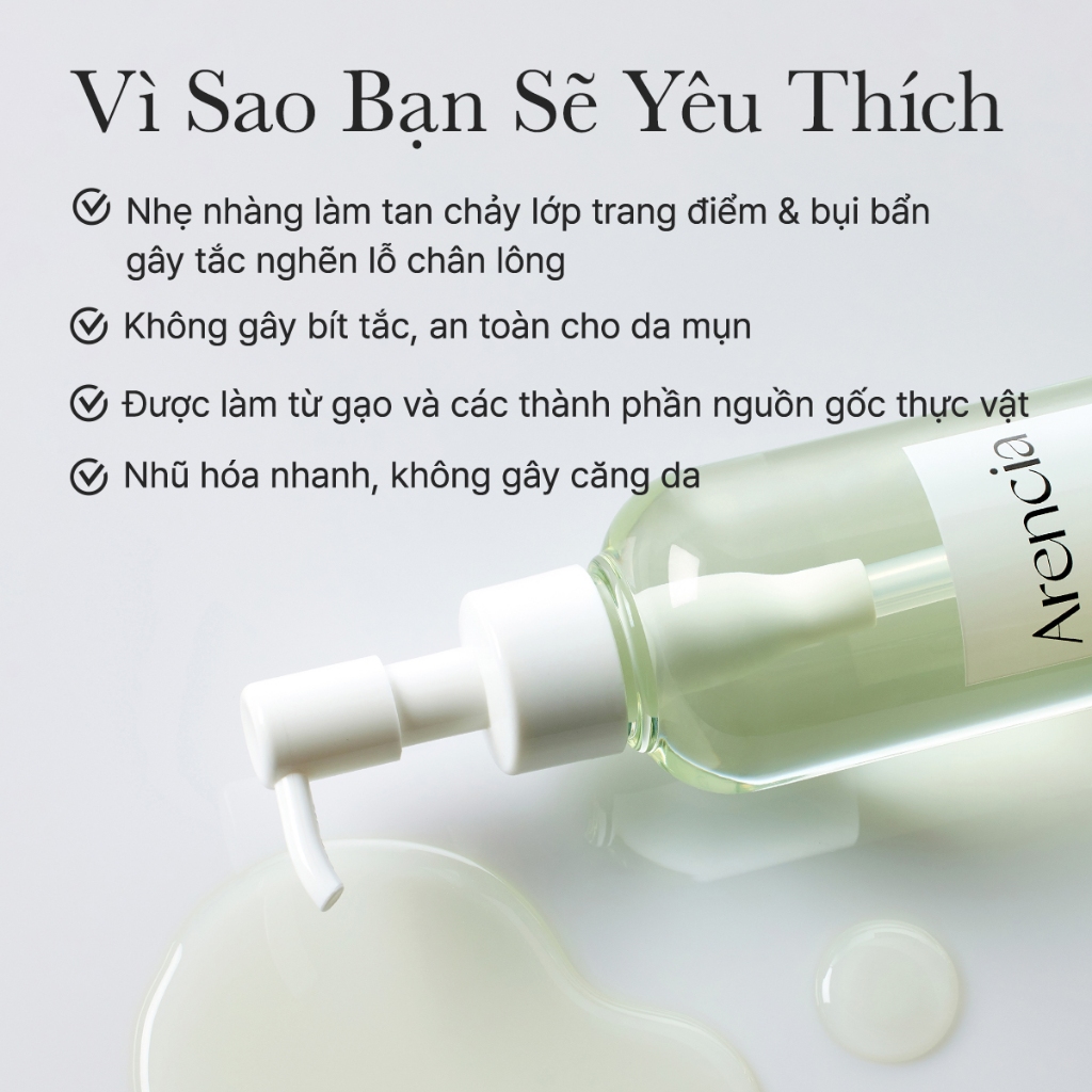 [Arencia] Dầu tẩy trang Pore Melt Mochi 200ml