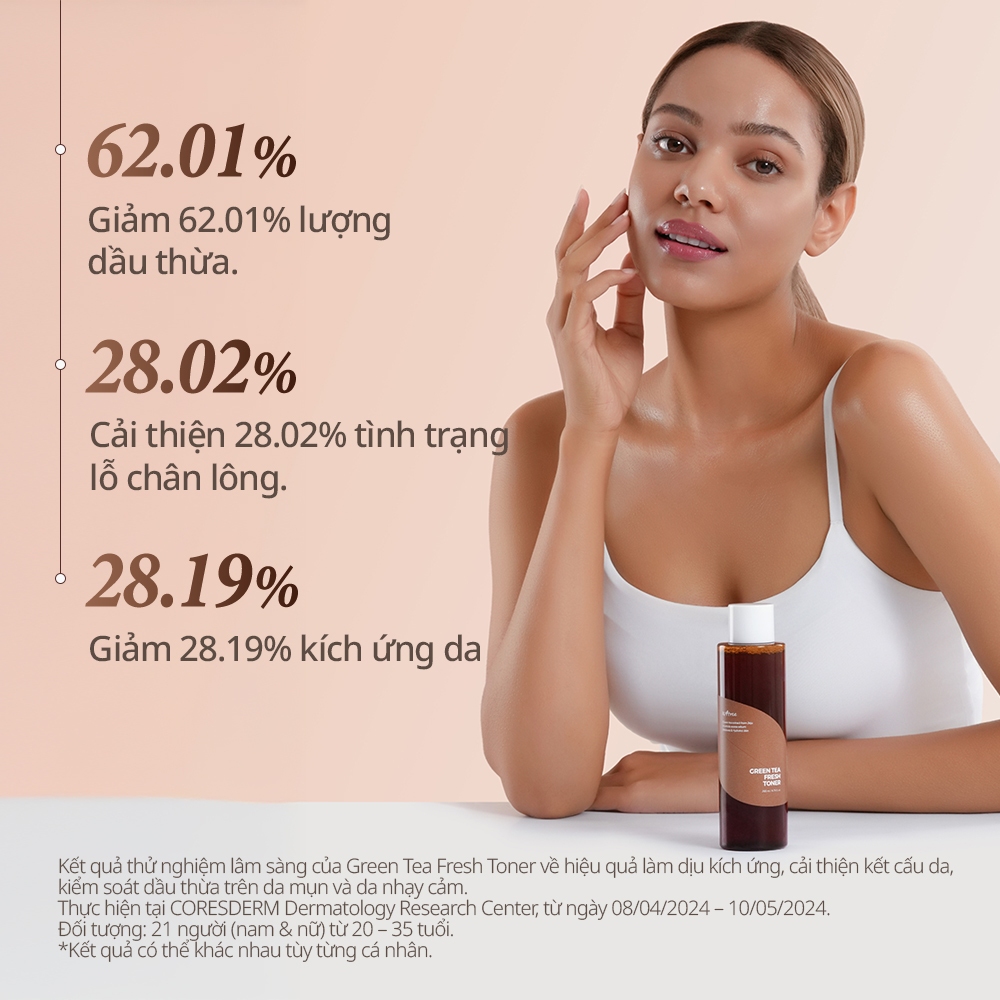 ISNTREE Toner Trà Xanh Kiềm Dầu 200ml