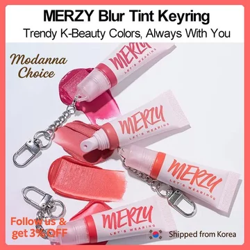 DAISO MERZY Móc khóa Blur Tint Di động Lip Tint Móc khóa Love Bloom / Fog Ballet / Cool Baby / Berry Pink