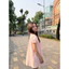 SEVEN DRESS - Đầm Babydoll Hồng Pastel Cổ Sen Nhún Ngực Form Rộng Nữ Tính Freesize 💕