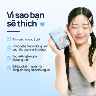[Snow2plus CHÍNH THỨC] Miếng dán Hỗ trợ giảm mụn Magiê số lượng lớn / Miếng dán một đêm Plus (90 miếng dán) / Gói chăm sóc mụn trứng cá