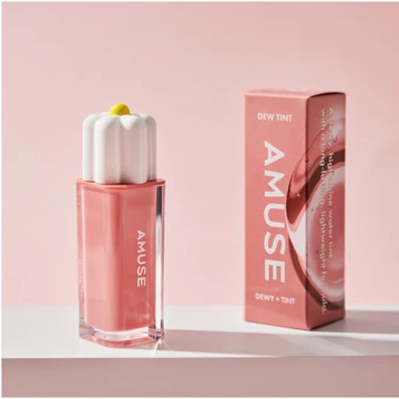 Son Môi Cấp Ẩm AMUSE Dew Tint 13 Dew Boksoonga 4g - K-Beauty Son Tint Bóng Nước Trang Điểm Hàng Ngày