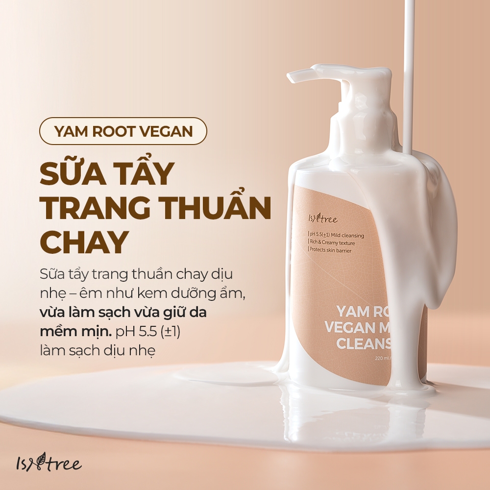 ISNTREE Sữa Tẩy Trang Thuần Chay Khoai Mỡ 220ml
