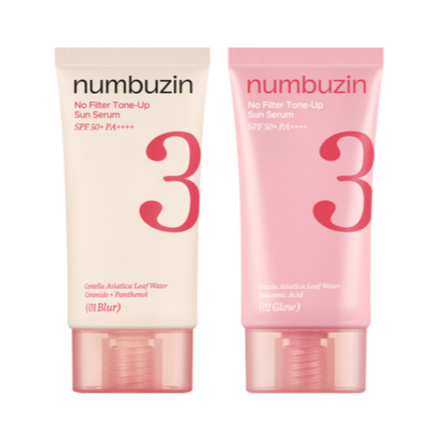 Numbuzin Numpuzin No.3 No Filter Tone-Up Sun Serum 50ml (2 Loại)
