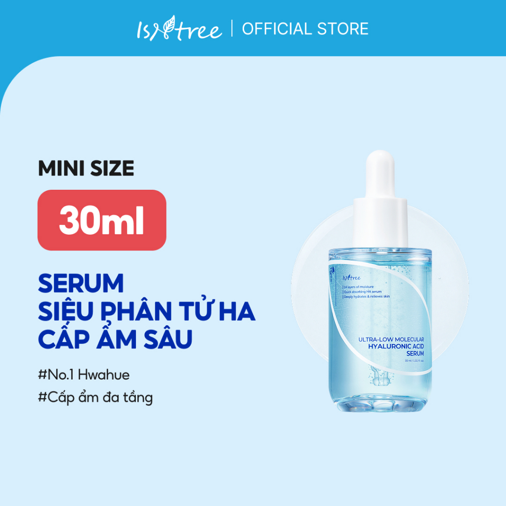 ISNTREE Serum Hyaluronic Acid Siêu Phân Tử 30ml / 50ml