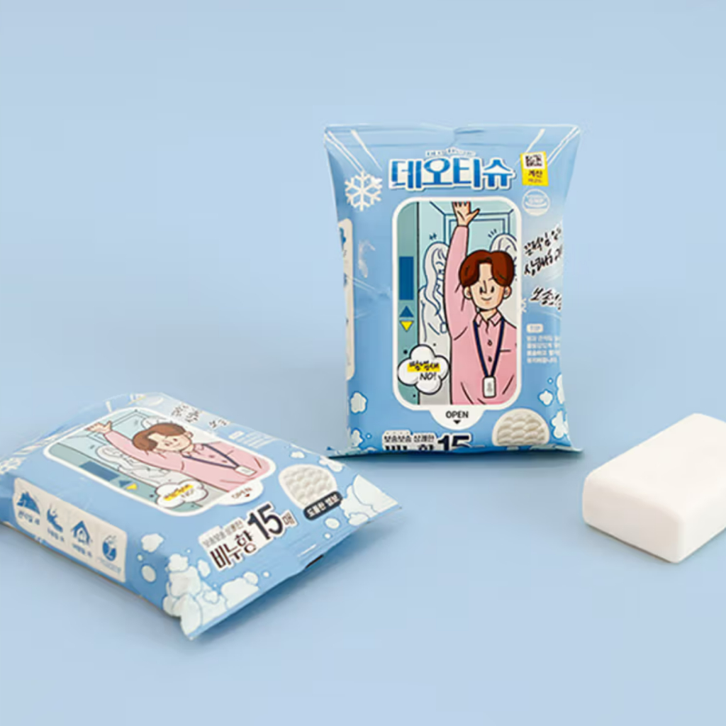 Nước hoa làm mát Deo Tissue 15 tờ (Xà phòng / Hoa) / Vận chuyển từ Hàn Quốc