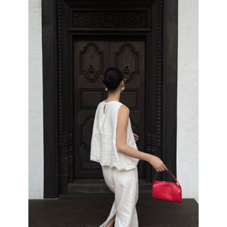 𝘽𝙊 𝙏𝙊𝙋 - Áo Linen Sát Nách phom Bí