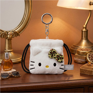 [SANRIO] Túi dây rút mini in hình Hello Kitty Leopard (Nâu / Đen / Vàng)