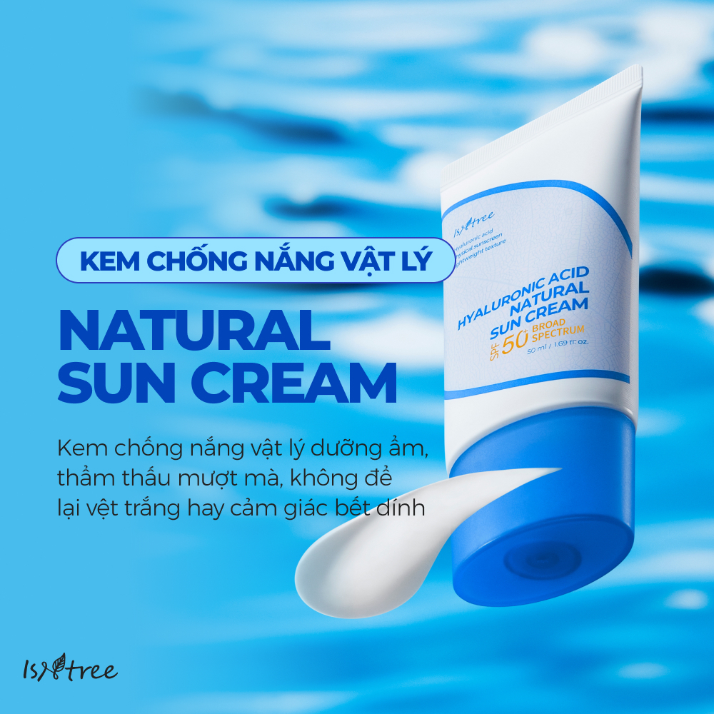 ISNTREE Kem Chống Nắng Vật Lý Hyaluronic Acid Natural 50ml