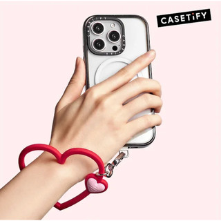 Casetify - Vòng tay điện thoại trái tim / hoa / trái cây (đỏ, hồng, đen, periwinkle) anh đào