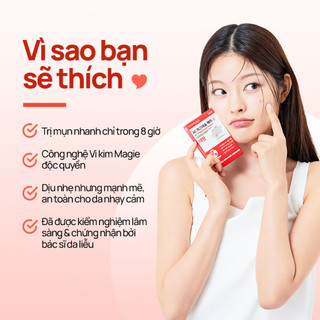 [Snow2plus CHÍNH THỨC] Miếng dán AC Magiê (Lớn, 6 miếng vá) / Loại bỏ mụn nhanh chóng / Da phục hồi 8 giờ / Miếng dán kim / Miếng dán lúm đồng tiền
