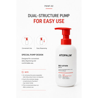 ⭐ATOPALM⭐ Máy bơm MLE Lotion 200ml / Ống 120ml | Sữa dưỡng ẩm hàng ngày cho da khô & nhạy cảm