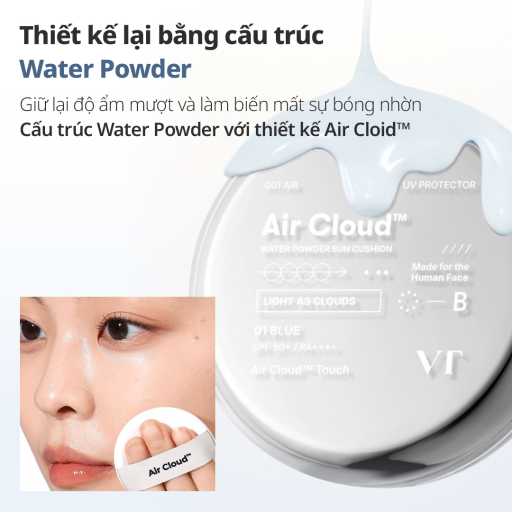 [VT] Mây gióTM BỘT NƯỚC SUN CUSION / Đệm che nắng làm mát [Flagship chính thức]