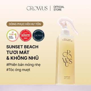[GROWUS Official] Xịt dưỡng tóc phục hồi, cung cấp dưỡng chất EX (Sunset Beach), 250ml, Hydrate, Sửa chữa, Bảo vệ nhiệt, Loại xịt, Ampoule nhẹ, Điều trị để lại, Collagen biển,  GROWUS Damage therapy No wash Treatment EX Sunset Beach 250ml