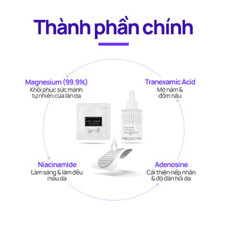 [Snow2plus CHÍNH THỨC] Phục hồi nám của Magiê Patch & Ampoule, Mask Sheet / Adenosine / Glutathione / Pantenol