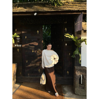 𝙉𝘼𝙆𝙄 𝙏𝙊𝙋 - Áo Linen Trễ Vai Tay Dài