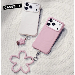 Casetify - Vòng tay điện thoại trái tim / hoa / trái cây (đỏ, hồng, đen, periwinkle) anh đào