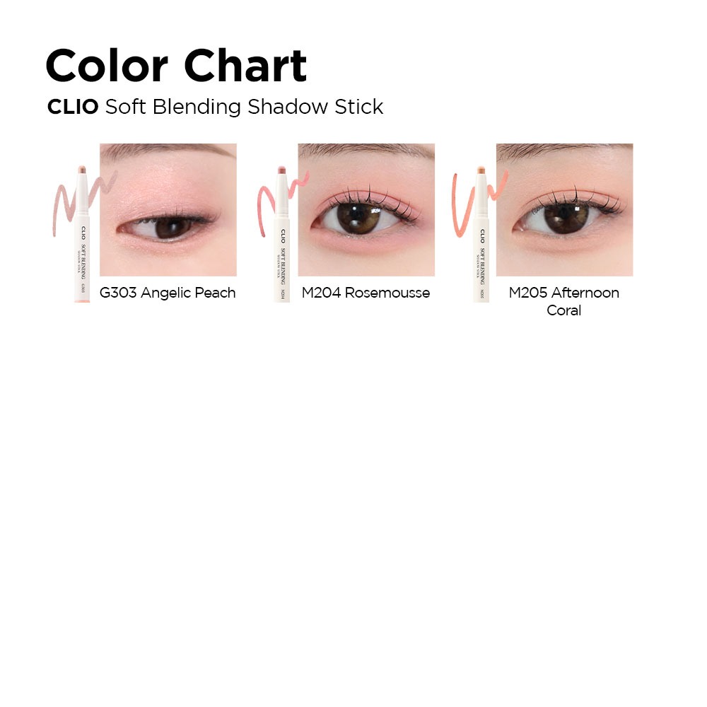 [CLIO- MÀU MỚI] SOFT BLENDING SHADOW STICK - 1.4g l  Kẻ mắt dạng cây dễ sử dụng, tiện dụng