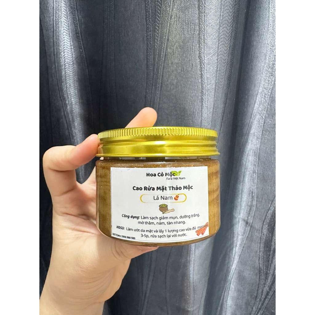 Cao Rửa Mặt Thảo Mộc 200g  - Cao Lá Nam dưỡng da trắng mịn mờ thâm nám, tàn nhang,giảm mụn Fara