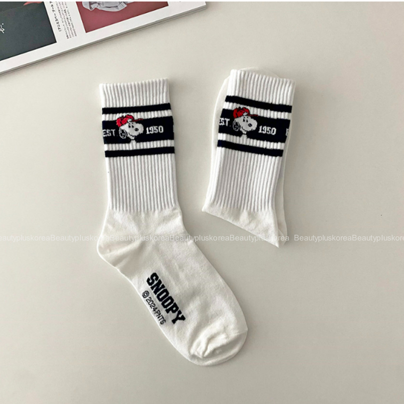 Tất Snoopy Sporty đa màu sắc (đen, xanh, trắng)
