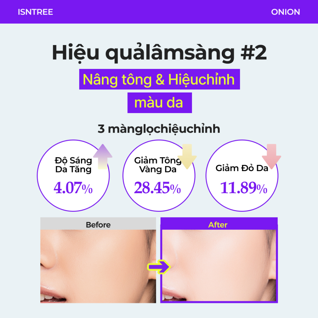[NEW] ISNTREE Kem Chống Nắng Nâng Tone Hành Tím 50ml
