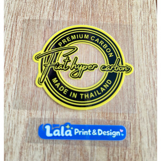 Tem Decal UV DTF logo tròn FIAT HYPER CARBON 7cm Dán Thân Xe Máy | Dán Nắp Bình Xăng | Dán Xe Điện | Dán xe ô tô