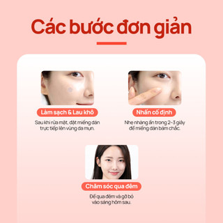 [Snow2plus] Miếng dán kim Magiê Hỗ trợ giảm mụn trứng cá / Loại bỏ mụn nhanh chóng / Da phục hồi 8 giờ (10 miếng dán)