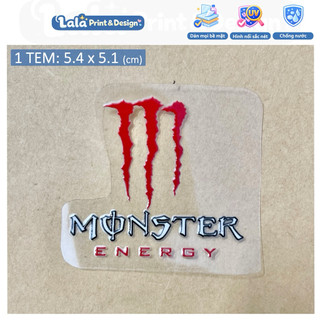Tem Decal UV DTF MONSTER Energy Dán Xe Ô tô, Dán Xe Máy | Dán xe điện | Dán Laptop | Dán Bình Nước chống nước, bền màu
