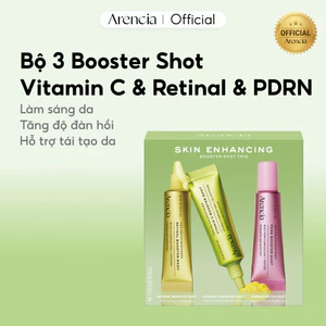 Bộ 3 Serum Booster Shot Vitamin C Retinal PDRN 10ml - Dưỡng Sáng Da Căng Bóng