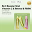 Bộ 3 Serum Booster Shot Vitamin C Retinal PDRN 10ml - Dưỡng Sáng Da Căng Bóng