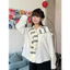 ASHA SHIRT | Áo Sơ Mi Nữ Form Rộng Kèm Khăn Choàng Sọc Hàn Quốc, Áo Sơ Mi Basic Tay Dài Freesize Thanh Lịch