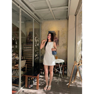 𝘿𝙊𝙃𝘼𝙉 𝘿𝙍𝙀𝙎𝙎 - Đầm Linen Cổ Thuyền Hở Lưng ( TẶNG BẢO HỘ )