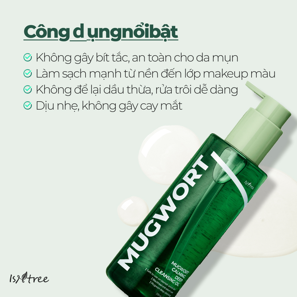 ISNTREE Dầu Tẩy Trang Ngải Cứu Làm Dịu Da 200ml