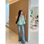 SENA JEAN ❤️Quần Jean Ống Suông Nữ Cạp Cao Form Wide Leg Hack Dáng Màu Wash Xanh