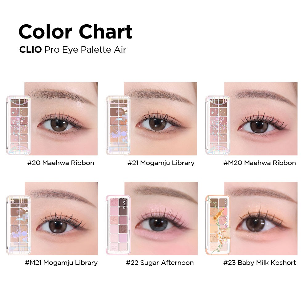 [CLIO - MÀU MỚI] Bảng Mắt Chuyên Nghiệp Dễ Dùng PRO EYE PALETTE AIR - 0.6gX12