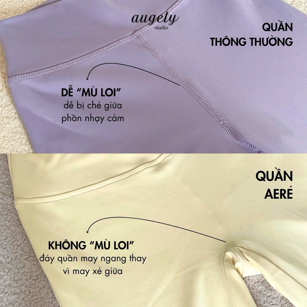 Quần Legging Ống Loe Cạp Cao Nâng Mông Chiết Eo Augety Studio, AERÉ Basic Flared Leggings