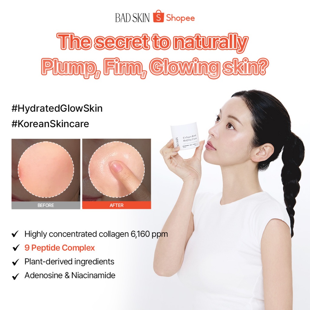 [BADSKIN KOREA] Collagen Bomb Hylifting Cream 100ml, Collagen thủy phân, + (Kem dưỡng mắt Collagen Bomb 7g quà tặng)