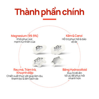 [Snow2plus] Miếng dán kim Magiê Hỗ trợ giảm mụn trứng cá / Loại bỏ mụn nhanh chóng / Da phục hồi 8 giờ (10 miếng dán)